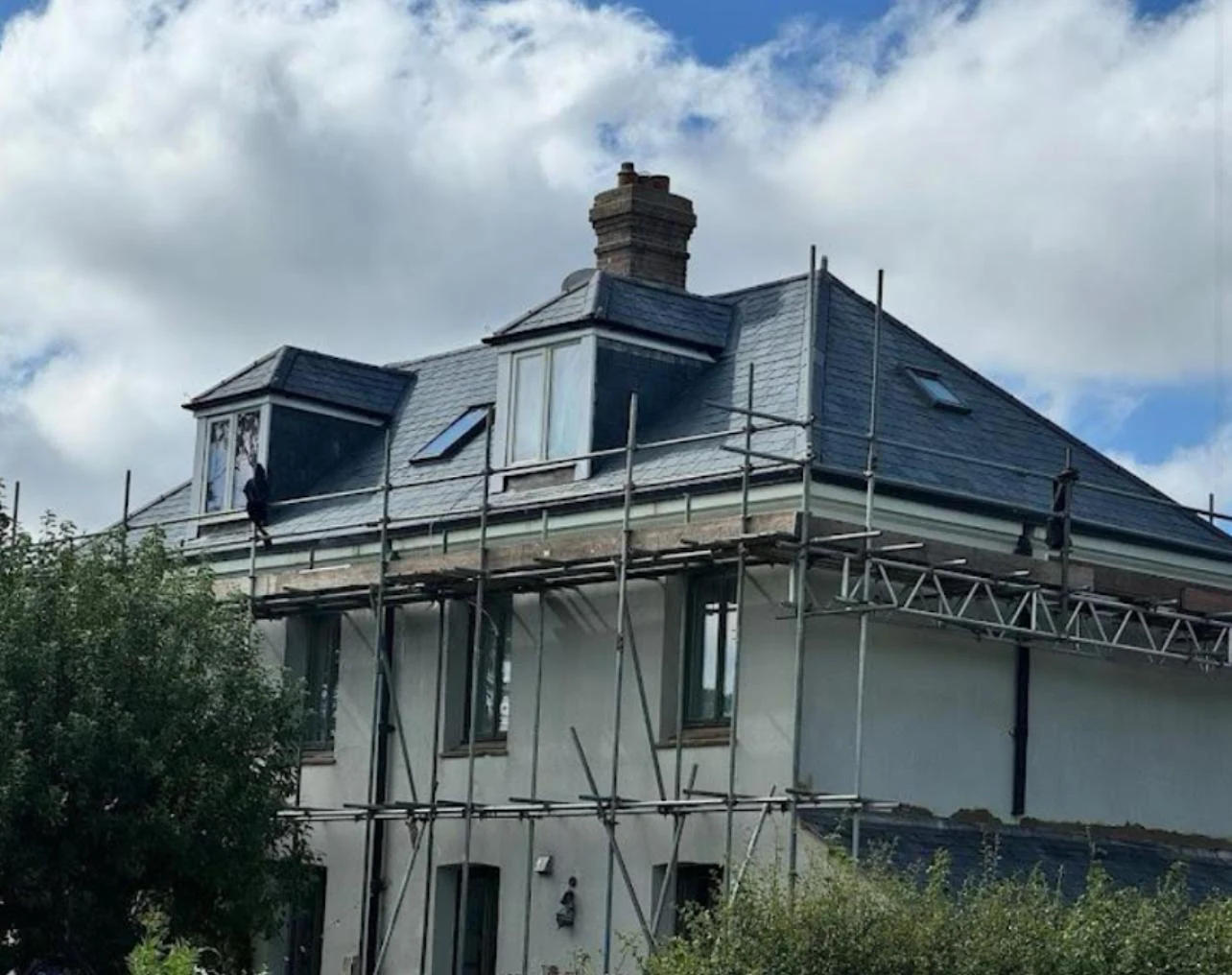 Full slate roof replacement with dormers — London